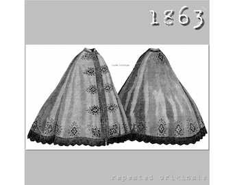 Talma (trimming pattern not included) - Victorian Reproduction PDF Pattern - 1860's - made from original 1863 La Mode Illustree  pattern