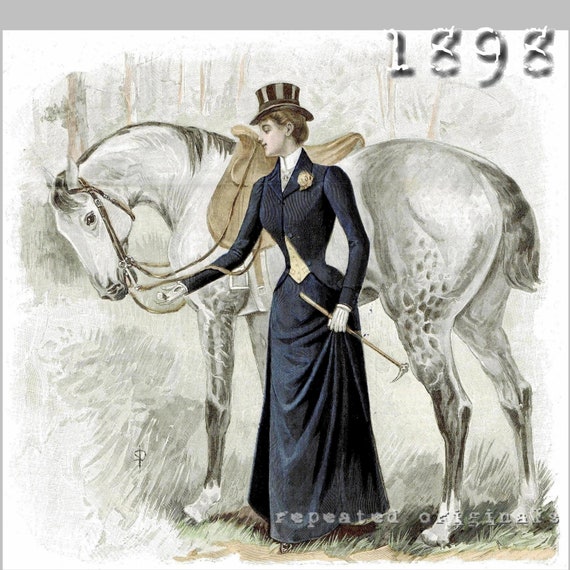 Riding Habit 38 /96cm Bust Victorian Reproduction Etsy