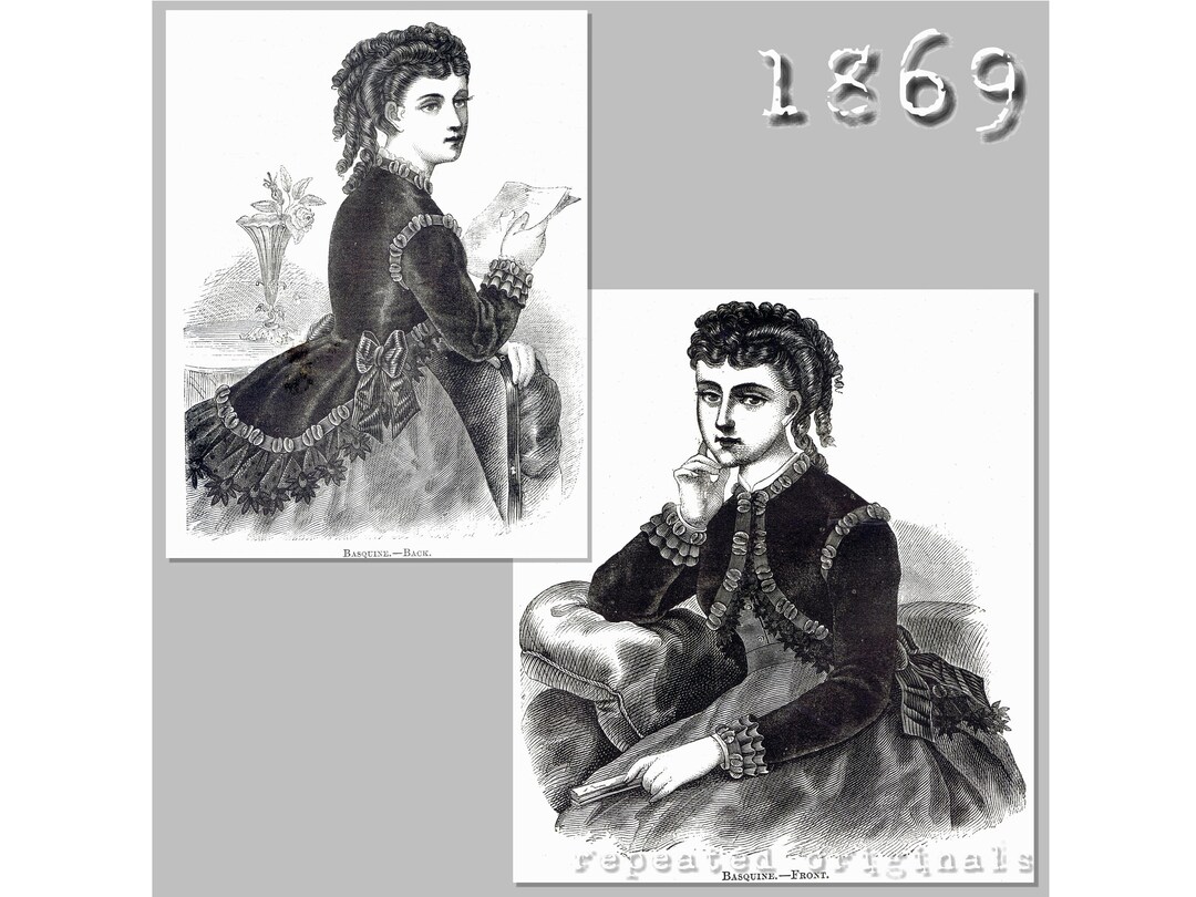 Basquine Jacket - Victorian Reproduction PDF Pattern - 1860's - Made ...
