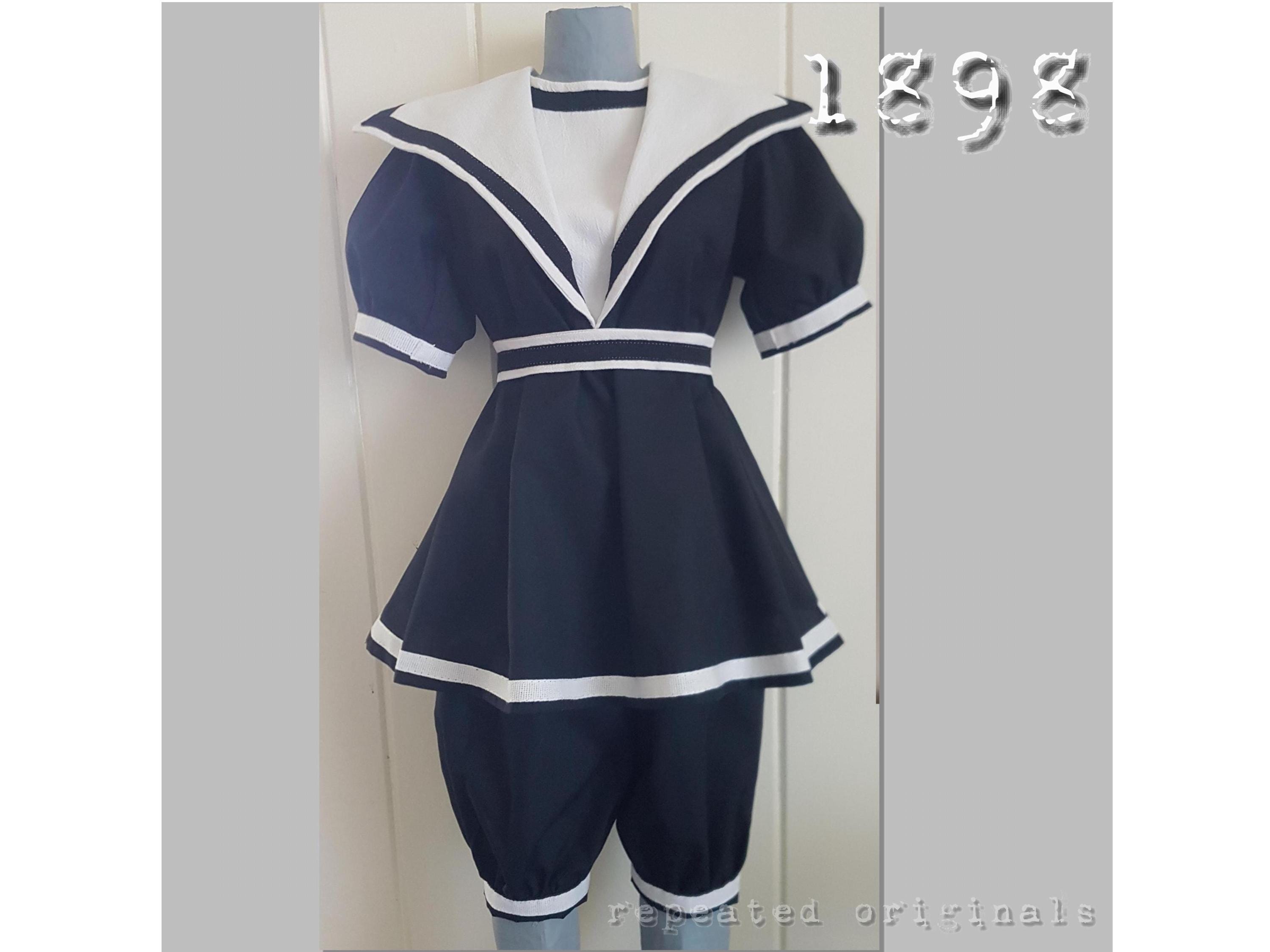 old fashioned swimming costume fancy dress 253 Vintage Bathing Costume main image 1
