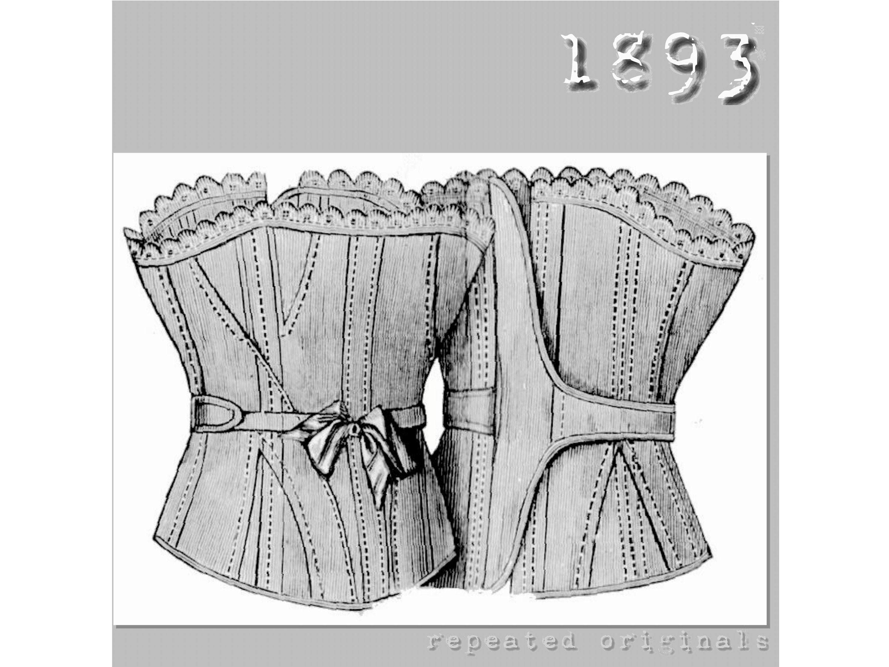 Morning Corset - Victorian Reproduction PDF Pattern - 1890's - made from  original 1893 La Mode Illustrée pattern