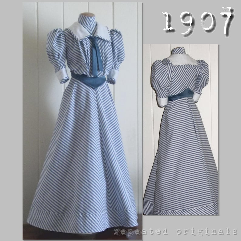 Edwardian Sewing Patterns- Dresses, Skirts, Blouses, Costumes     Ladies casual suit -  Edwardian Reproduction PDF Pattern - 1900s - made from original 1907 pattern  AT vintagedancer.com