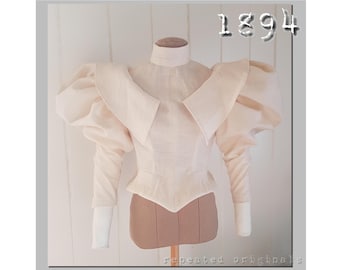 Bodice -  96 cm Bust - Victorian Reproduction PDF Pattern - 1890's - made from original 1894 pattern