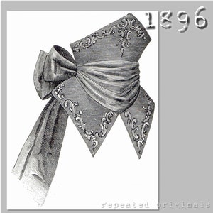 New styles of belts  - Victorian Reproduction PDF Pattern - 1890's- made from original 1896 La Mode Illustree pattern