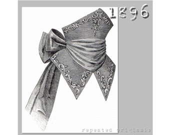 New styles of belts  - Victorian Reproduction PDF Pattern - 1890's- made from original 1896 La Mode Illustree pattern