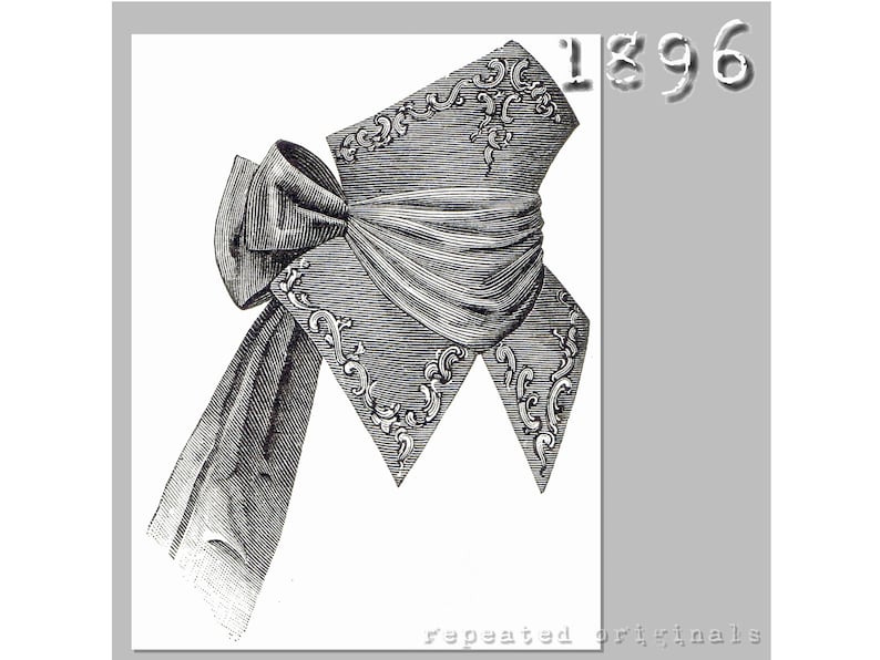 Victorian Hand Fan, Gloves, Belt Accessories     New styles of belts  - Victorian Reproduction PDF Pattern - 1890s- made from original 1896 La Mode Illustree pattern  AT vintagedancer.com