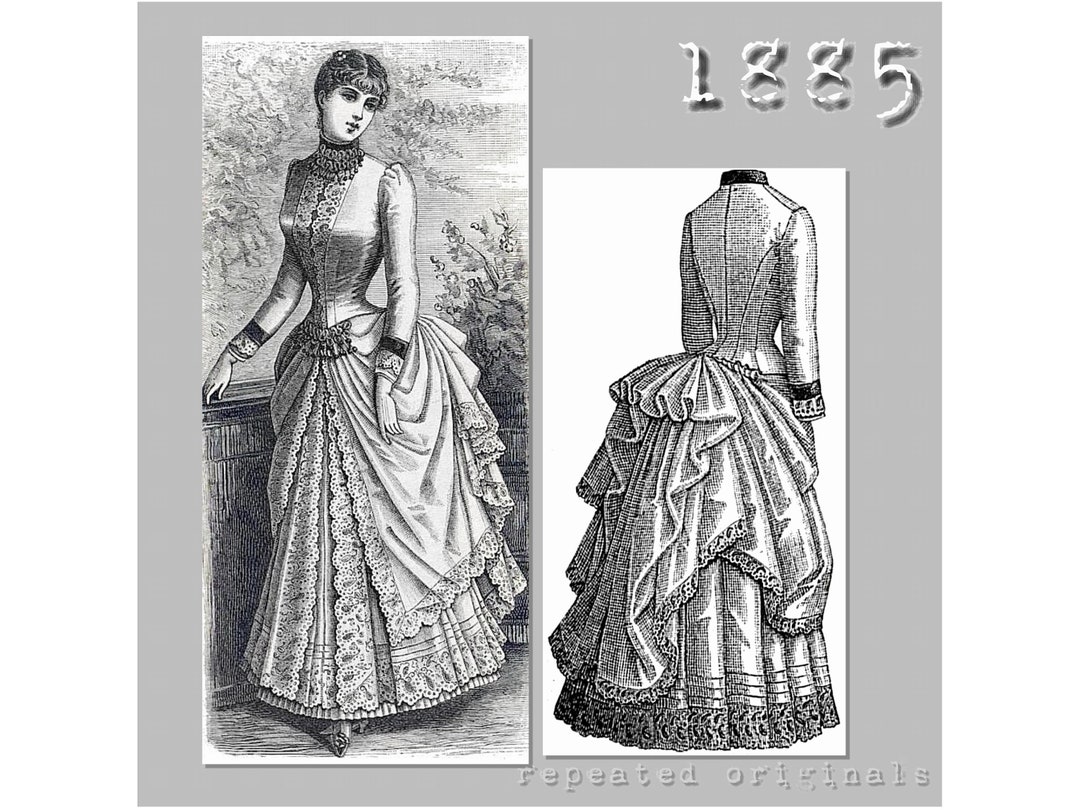 Etamine Dress - Victorian Reproduction PDF Pattern - 1880's - Made From ...
