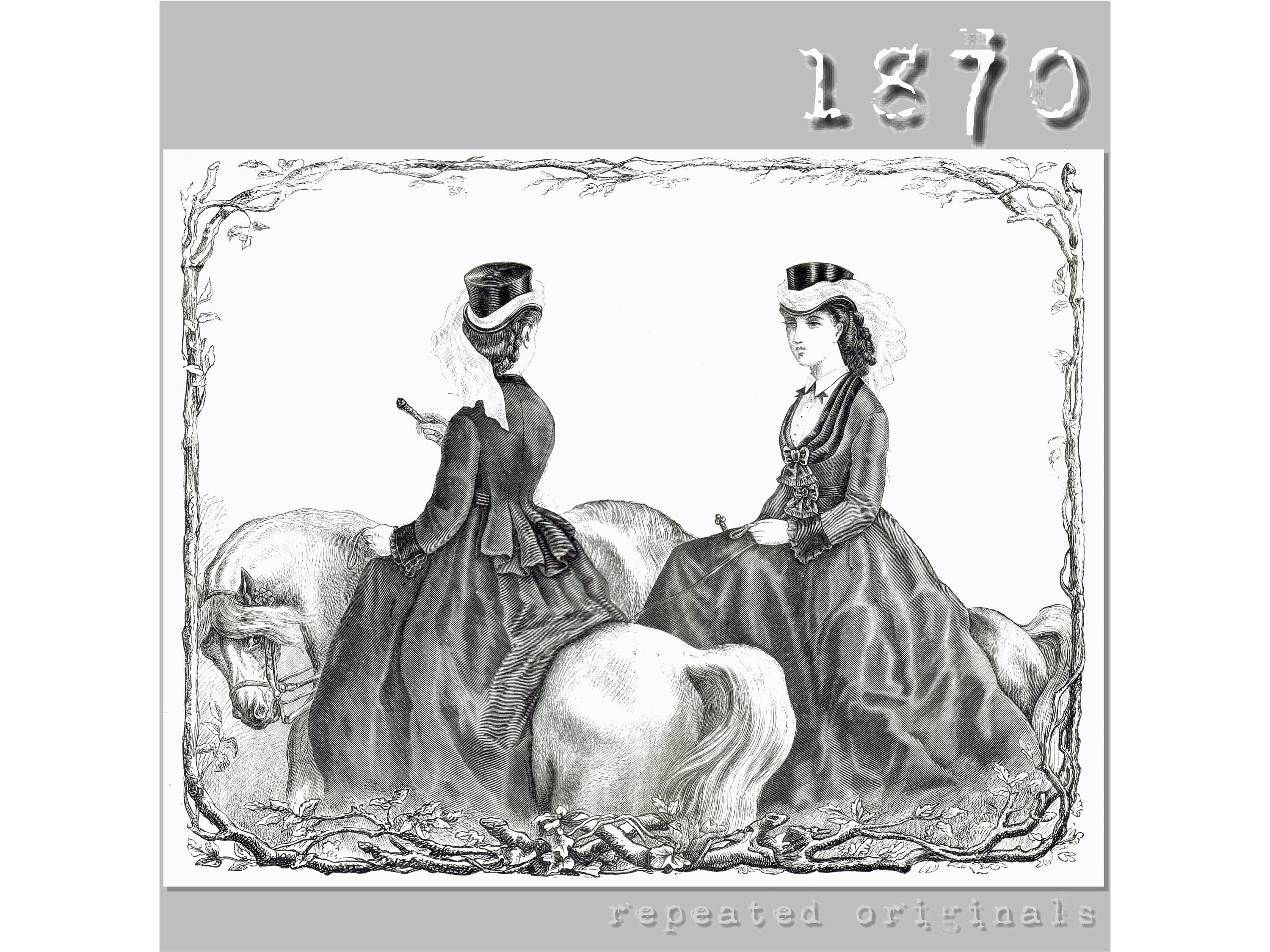 Riding Habit (jacket and Skirt ) - Victorian Reproduction PDF Pattern ...