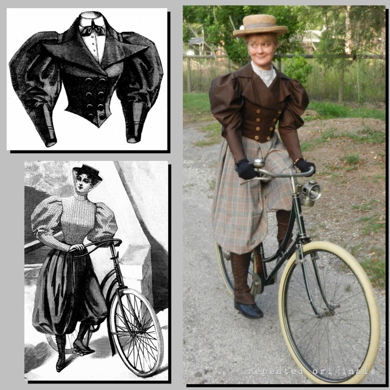 1890s to 1900 Victorian Edwardian Sewing Patterns Bicycle Outfit - Victorian Reproduction PDF Pattern - 1890s - 36