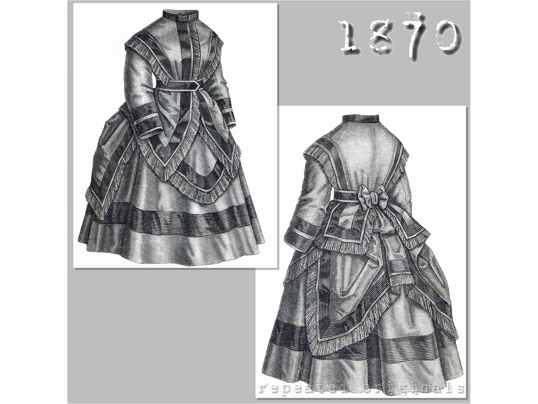 Costume for a Girl 10 to 12 Years - Victorian Reproduction PDF Pattern ...