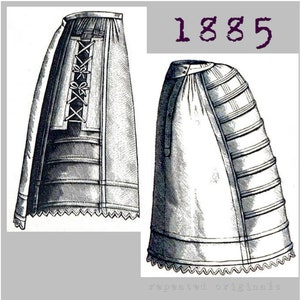 Crinoline or Bustle Petticoat - Victorian Reproduction PDF Pattern - 1880&#39;s - made from original 1885 Harper&#39;s Bazar  pattern