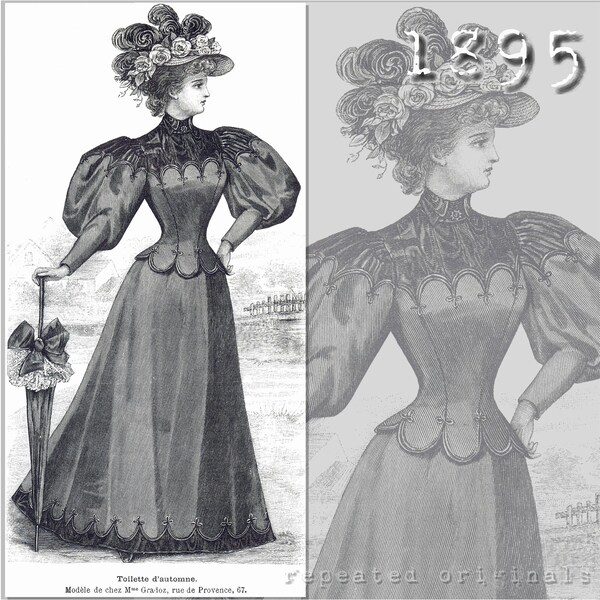 Victorian Dress Pattern Etsy