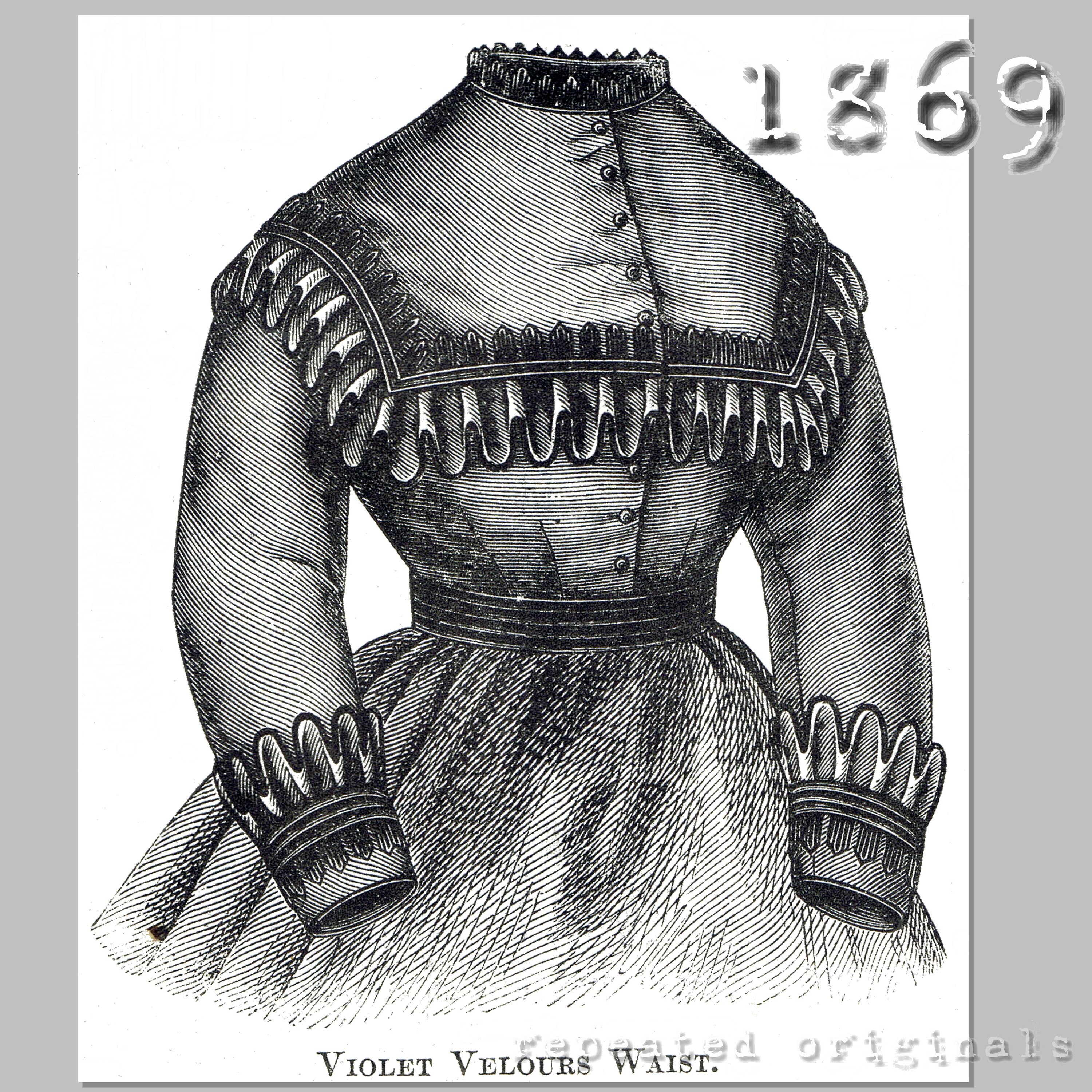 High Waist Bodice With Variations - Victorian Reproduction PDF Pattern ...
