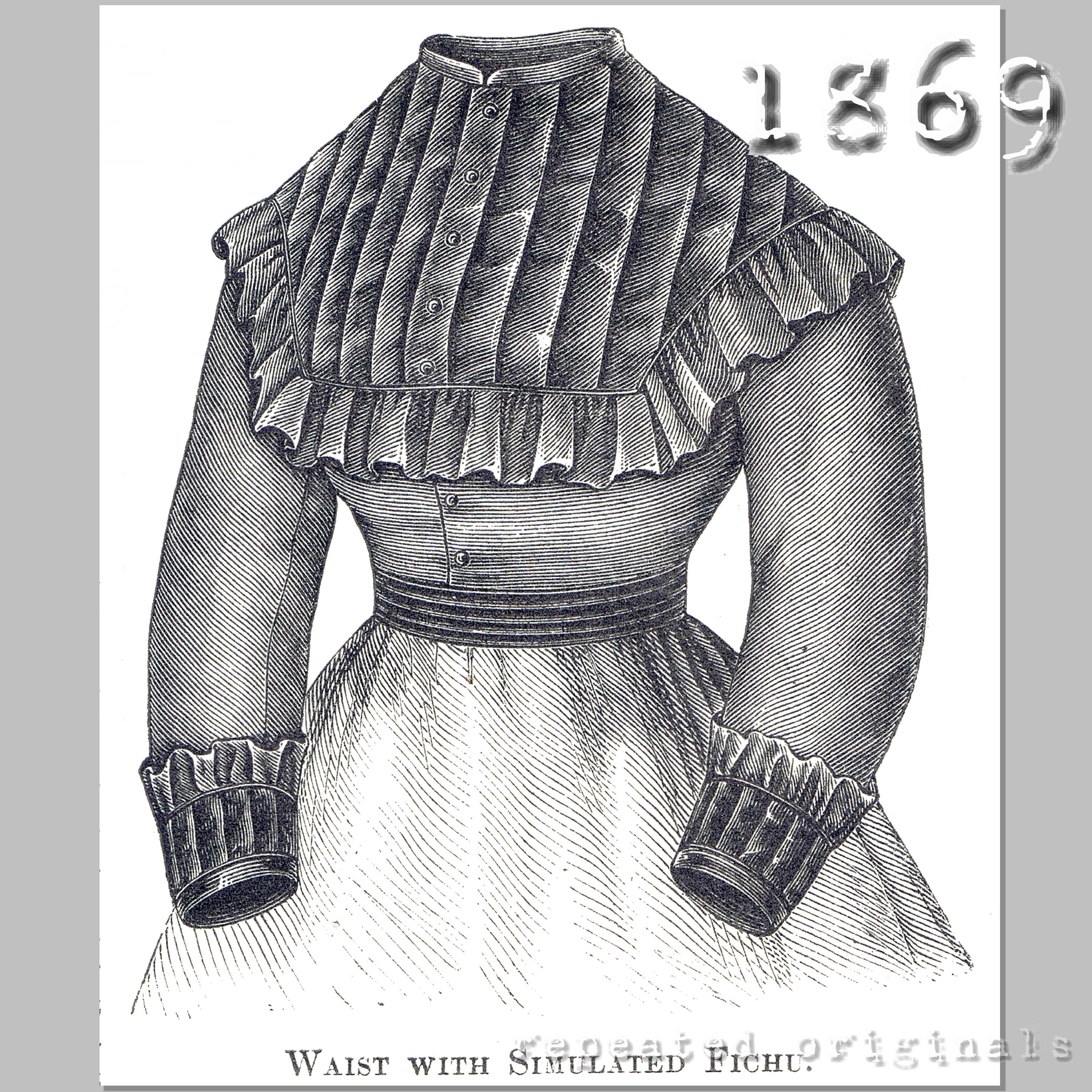 High Waist Bodice With Variations - Victorian Reproduction PDF Pattern ...