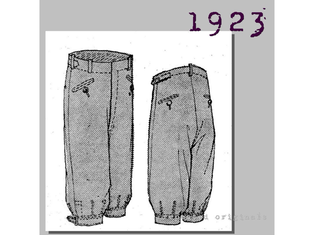 Men's Sports Knickerbockers or Plus Fours Vintage Reproduction PDF