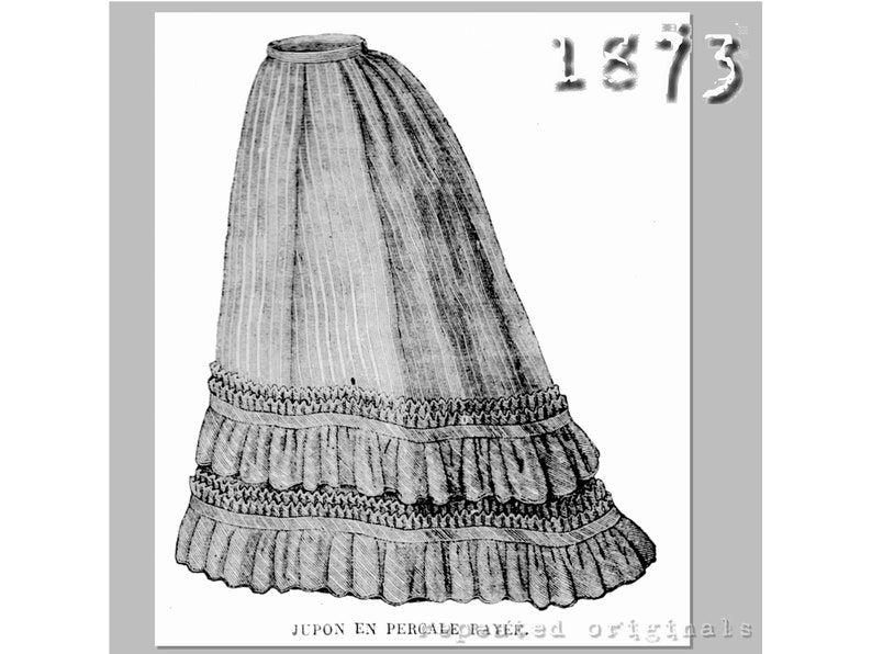 Victorian Lingerie – Underwear, Petticoat, Bloomers, Chemise     Underskirt -  Victorian Reproduction PDF Pattern - 1870s - made from original 1873 pattern  AT vintagedancer.com