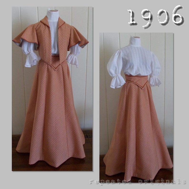 Make or Buy Titanic Rose Dress Costumes     Skirt Belt Bodice and Bolero -  Edwardian Reproduction PDF Pattern - 1900s - made from original 1906 La Mode Illustrée pattern  AT vintagedancer.com