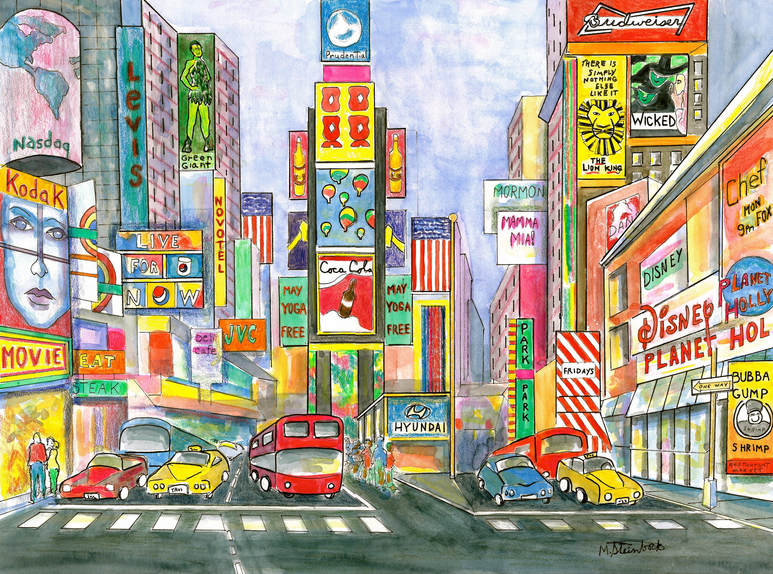「TIMES SQUARE」ロジャーヴィラー ３Dアート サイン有 TIMES SQUARE」ロジャーヴィラー 3Dアート サイン有 TIMES