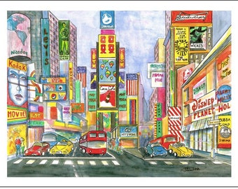 New York City - Times Square.  Box of 8 Blank Note Cards and Envelopes