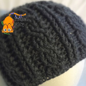 Crochet Pattern, Crochet Hat Pattern, Crochet Cable beanie, cable design, crochet slouchy beanie pattern, crochet cable hat, teen crochet