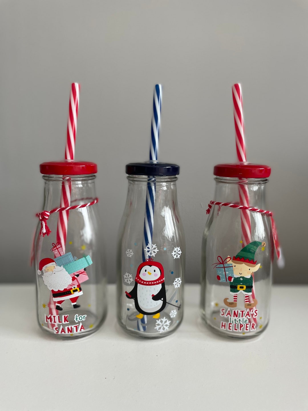 Personalised Kids Christmas Milk Bottles Santa Milk for Etsy UK