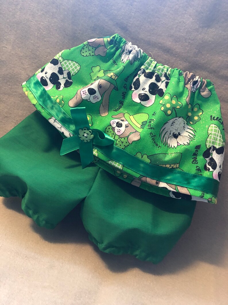 interchangeable holiday 2-piece short sets pre-made pot pal outfits home decor