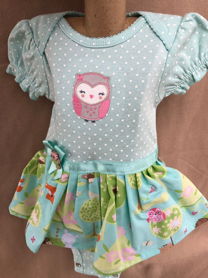 36 months girls onesie dress/ infant girls onesie dresses/ Etsy