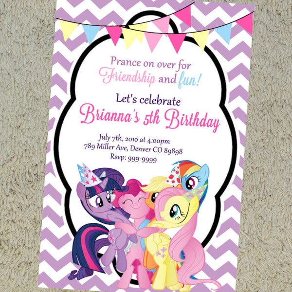 Printable My Little Pony Birthday Invitation My Little Pony Invitation My Little Pony Invite