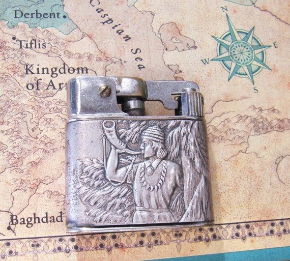 Vintage Art Deco Silver Mylflam Lighter, Silver Case Lighter