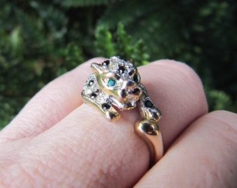 Vintage 18K Rolled Gold Plate Panther 