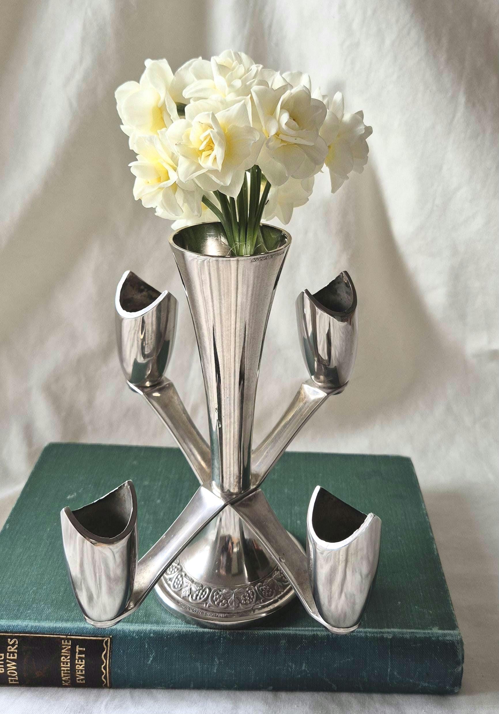 【2点】VINTAGE Monotone Flower Base Modern Vintage Multi Stem Vase - Etsy