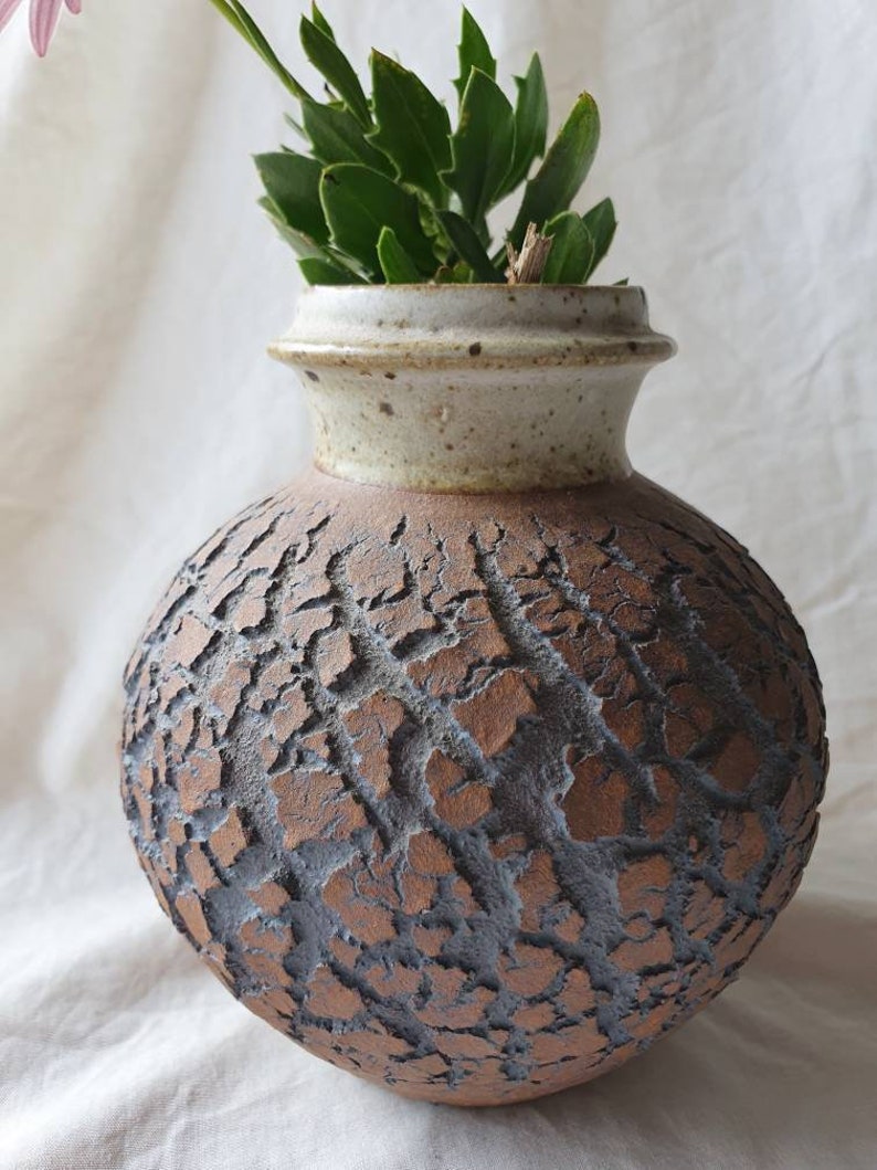 Vintage Signed Tasmanian Pottery Rynne Tanton Pot Vase Etsy