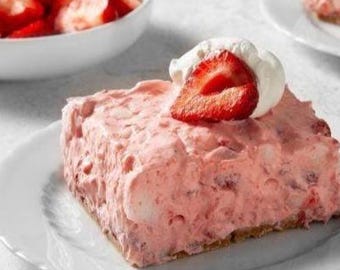 Granny's No Bake Strawberry Delight Recipe - Digital PDF Download