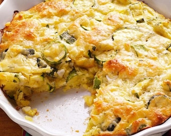 Fran's Zucchini and Onion Pie Recipe - Digital PDF Download