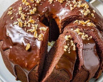 Granny's Chocolate Chiffon Cake Recipe - Digital PDF Download