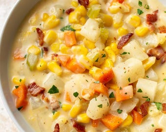 Mr Bill's Corn Chowder Recipe - Digital PDF Download