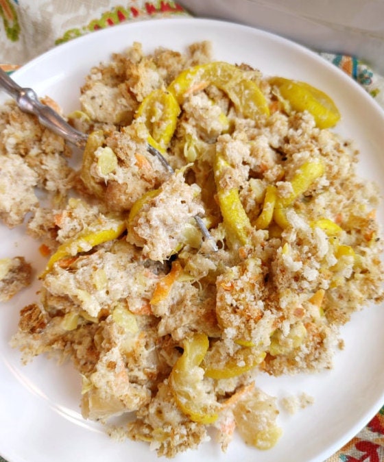 Squash Stuffing Casserole Recipe - Digital PDF Download