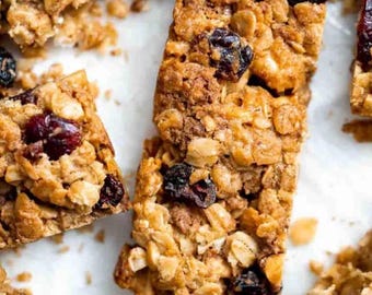 Cranberry Almond Granola Bars Recipe - Digital PDF Download