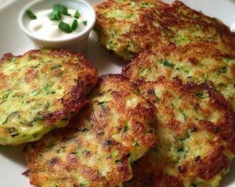 Zucchini Patties Recipe - Digital PDF Download