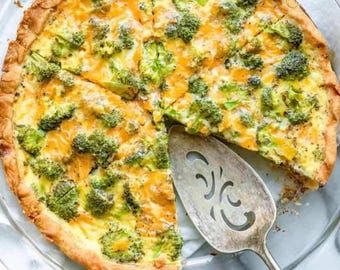 Easy Broccoli Quiche Recipe - Digital PDF Download