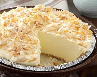 Easy No Bake Coconut Cream Pie Recipe - Digital PDF Download
