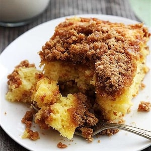 Sauerrahm-Kaffee-Kuchen mit braunem Zucker Topping Rezept - Digitaler PDF Download