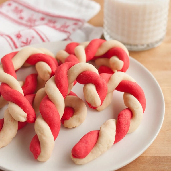 Candy Cane Cookies Recipe - Digital PDF Download