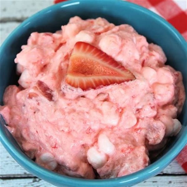Strawberry Fluff Jello Salad Recipe - Digital PDF Download
