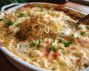 Noodles Romanoff Recipe - Digital PDF Download