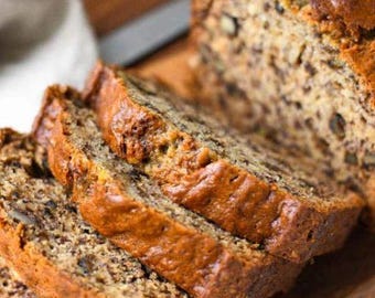 Ms. Anne’s Banana Nut Bread Recipe | Printable Digital PDF Download | Moist & Easy