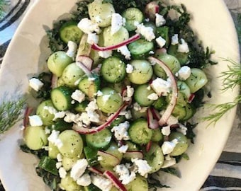 Cucumber, Honeydew and Feta Salad Recipe - Digital PDF Download