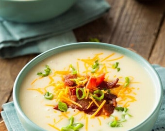 Loaded Potato Soup Recipe - Digital PDF Download