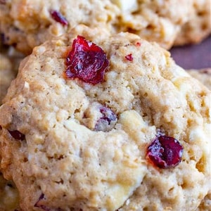 Oatmeal Cranberry White Chocolate Chunk Cookies Recipe - Digital PDF Download