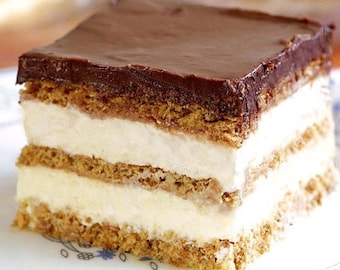 Easy No Bake Chocolate Eclair Cake Recipe - Digital PDF Download